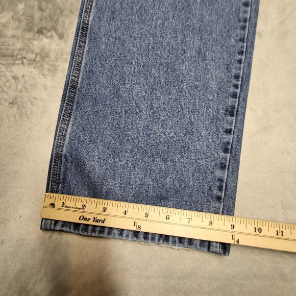 Wrangler Carpenter Jeans Mens 40x32 Blue Denim Hammer Loop Workwear 94LSMDV - Picture 5 of 9